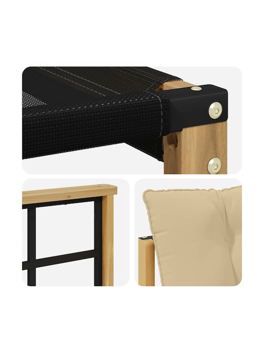 Ecksofa Outdoor Hölzernes mit Kissen 327x168.5x73cm