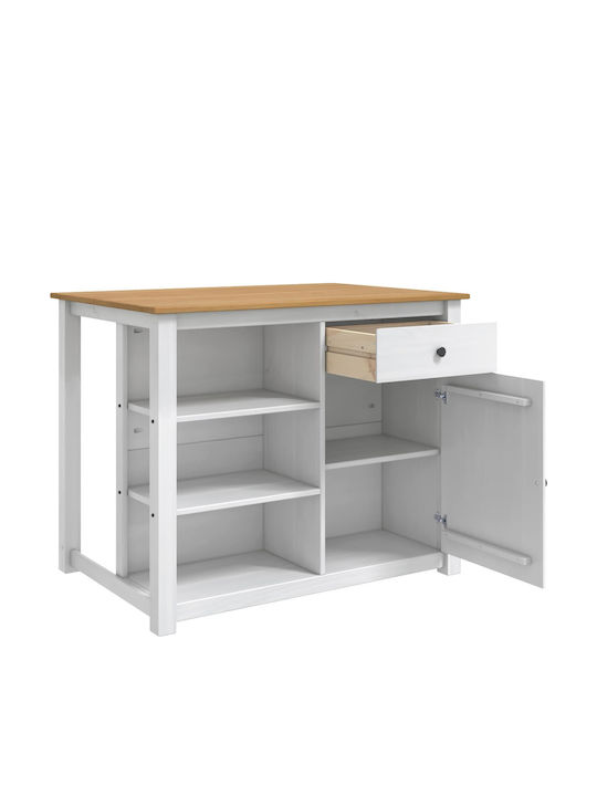 vidaXL Boden-Küchenschrank Weiß 112x77x90cm
