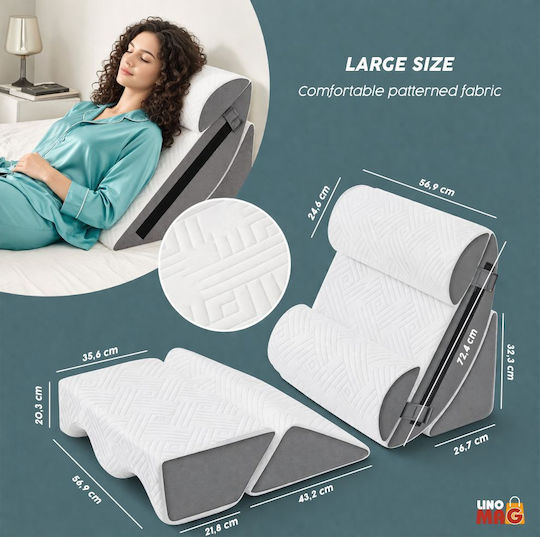 Linomag Wedge Pillow with Memory Foam in White Colour