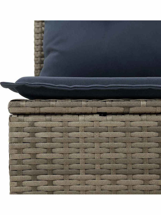 Zweisitziges Outdoor-Sofa aus Rattan mit Kissen