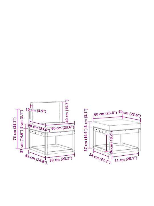 vidaXL Two-Seater Outdoor Sofa Plastic with Cushions 249x122.5x73cm