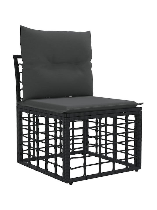 vidaXL Outdoor-Sofas & Bänke Dreisitz Rattan Mit Kissen