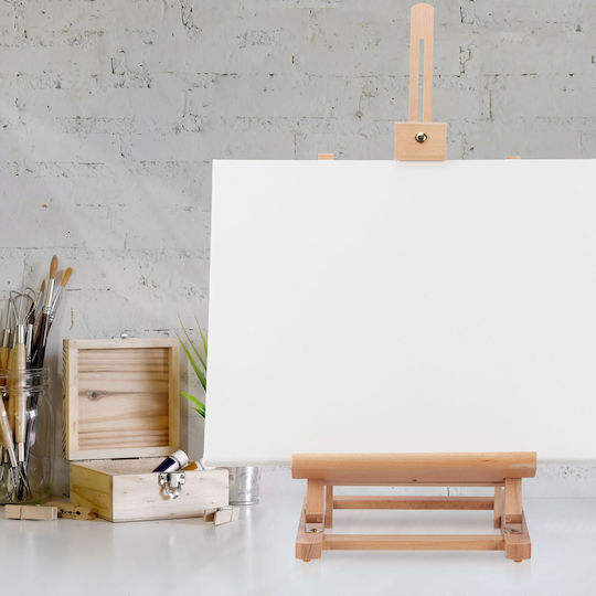 Relaxdays Beech Wood Table Easel Light Brown 98x32x29 Cm