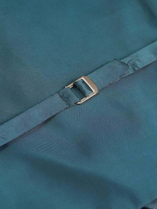 Men's Suit with Vest Petrol Blue