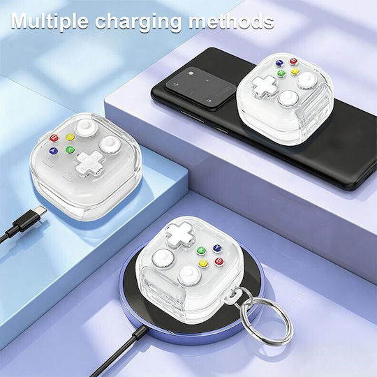 Samsung Galaxy Buds4 Buds4 Pro Xdcase Silicone Case Stand Transparent White
