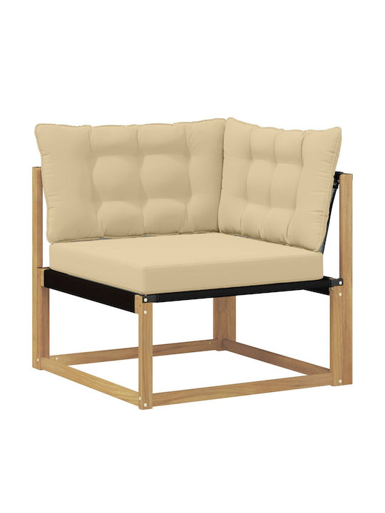 Corner Outdoor Sofa Wooden with Cushions 247.5x168.5x73cm