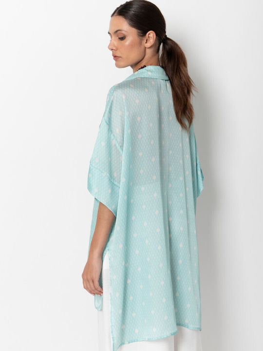 Long Sleeve Women's Shirt Aqua