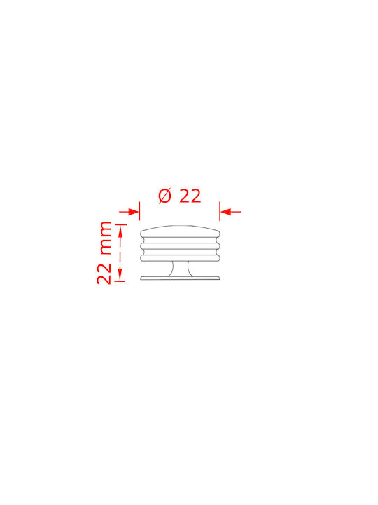 Import Hellas 6070 Knob Furniture made of Metallic Nickel Matte 0036-6070 6070 1pcs