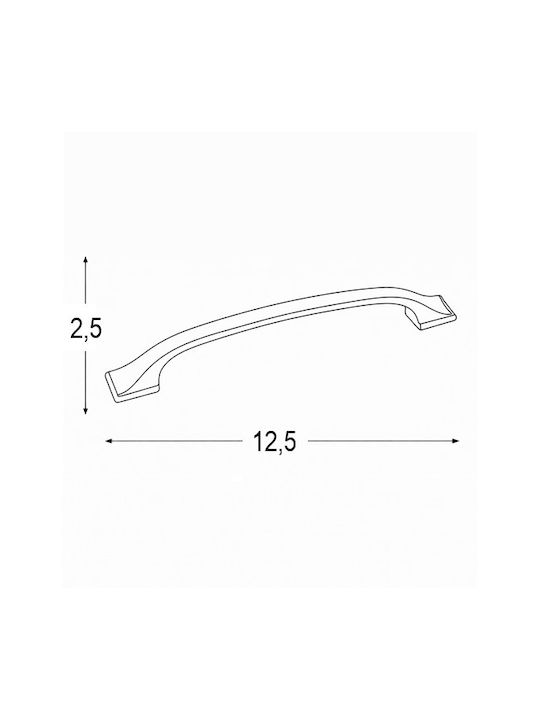 Handle Giusti Art.231 Bronze 233-231mn128d1 128mm