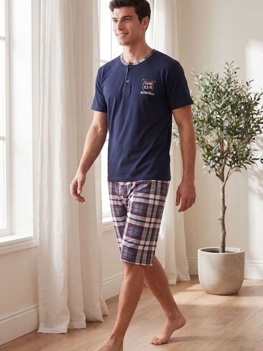 Rimoli Summer Men's Pyjama Dark Blue