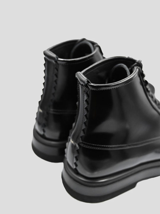 Leather Black Men's Boots