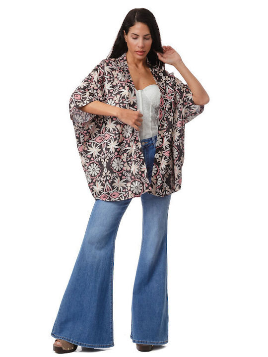 Cardigan Pentru Femei Kimono Negru