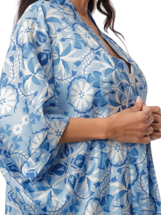 Damen Kimono Hellblau