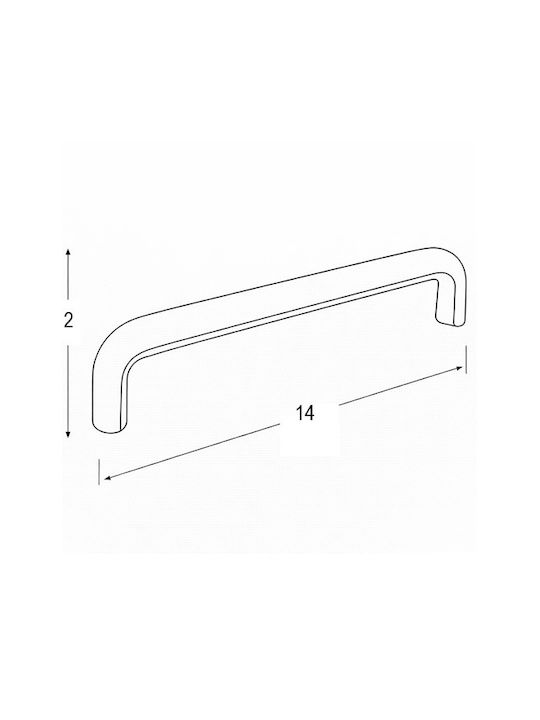 Handle Giusti Art.772 Anthracite 233-772wm320g9 320mm