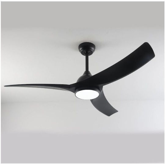 Aca Ceiling Fan 132cm with Light Black