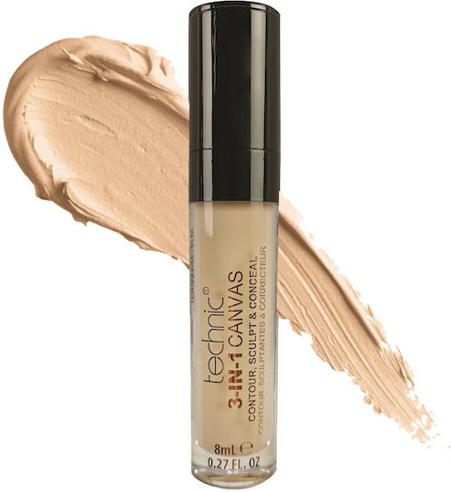 Technic 3 in 1 Canvas Contour, Sculpt & Conceal Liquid Concealer Ivory 8ml