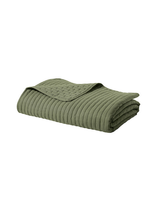 Kentia Mason Set Coverlets Single Microfiber Olive Green 160x240cm 2 Pieces
