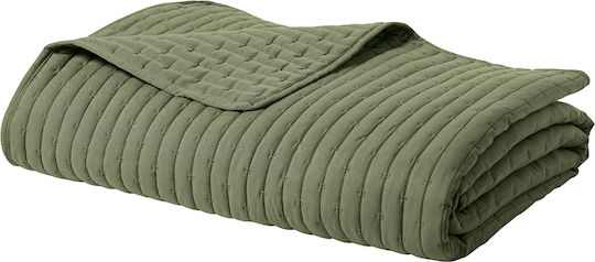 Kentia Mason Set Coverlets Single Microfiber Olive Green 160x240cm 2 Pieces