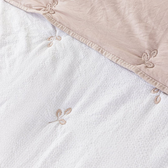 Nima Amelia Σετ Κουβερλί Μονό Microfiber Σομόν-λευκό 160x240cm