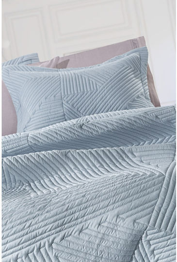 Guy Laroche Ziana Coverlet Set Semi-Double Microfiber Denim 180x240cm 2 Pieces