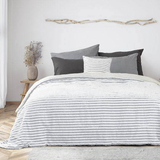 Nima Raya Σετ Κουβερλί Μονό Microfiber Λευκό 160x240cm