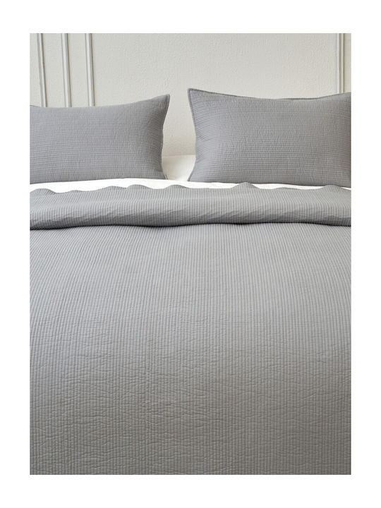 Down Town Home Down Town Home Cotton Blue Coverlet Set Super King 240x260cm 3 Pieces