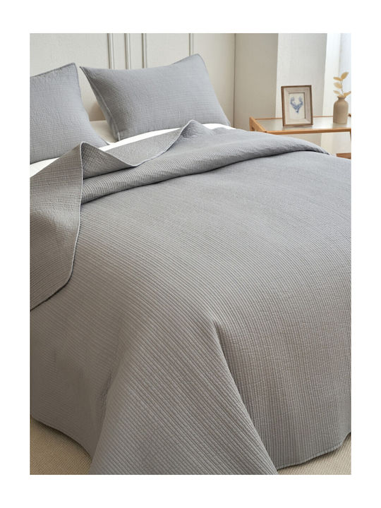 Down Town Home Down Town Home Cotton Blue Coverlet Set Super King 240x260cm 3 Pieces