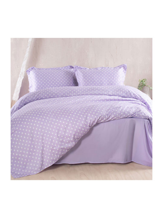 Rythmos Coquette Set Coverlets Double Cotton Lilac 220x240cm 3 Pieces