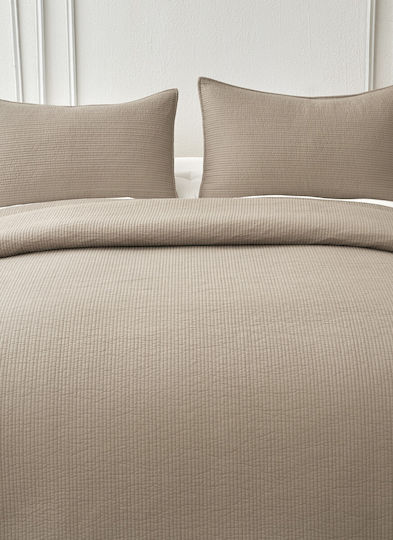 Down Town Home Κουβερλί Σετ King Size Καφέ 250x280cm 3τμχ