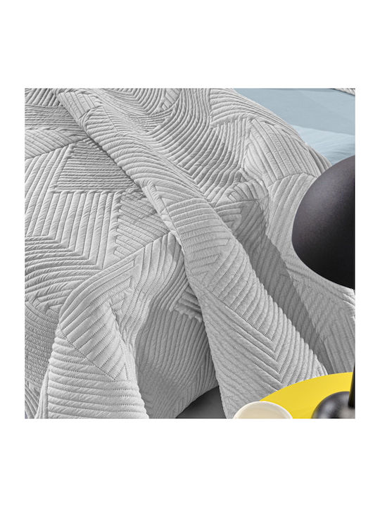 Guy Laroche Ziana Σετ Κουβερλί Ημίδιπλο Microfiber Smoke 180x240cm 2τμχ