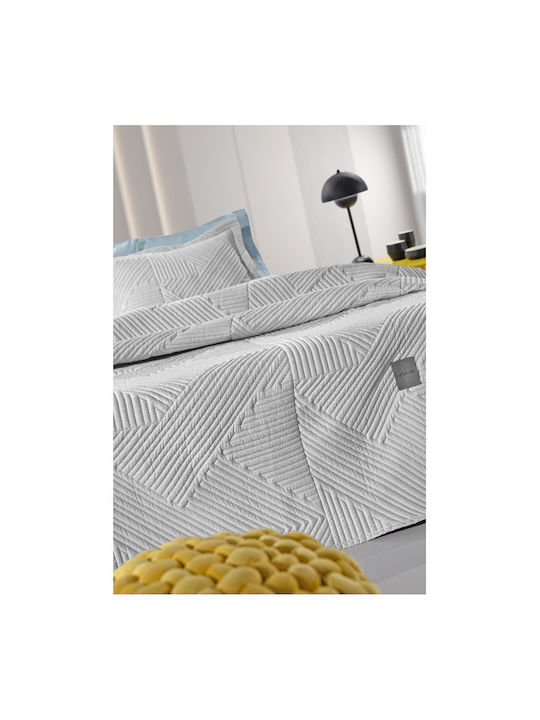Guy Laroche Ziana Σετ Κουβερλί Ημίδιπλο Microfiber Smoke 180x240cm 2τμχ
