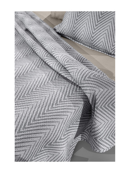 Guy Laroche Vera Vera Tagesdecken King Size Mikrofaser Rauch 250x240cm 2 Stück