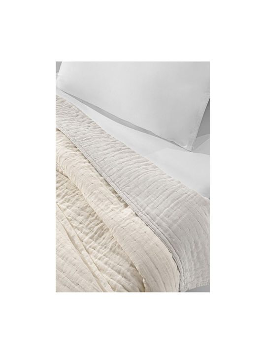 Guy Laroche Κουβερλί King Size Βαμβακερό Linen-sand 270x250cm