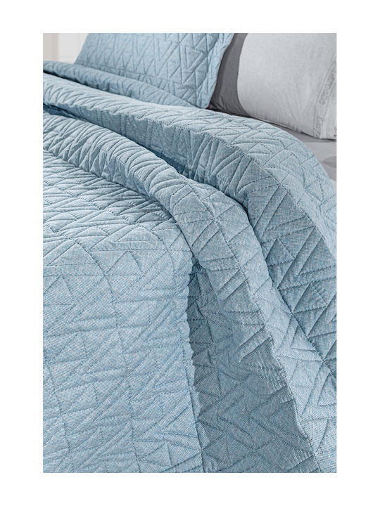Guy Laroche Kylian Tagesdecken King Size Mikrofaser Denim 250x240cm 2 Stück