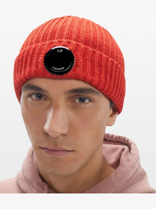 Beanie Unisex Σκούφος Πλεκτός σε Κόκκινο χρώμα