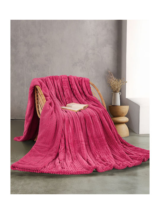 Rythmos Jollein Decke Fleece Übergröße 220x240cm Fuchsie