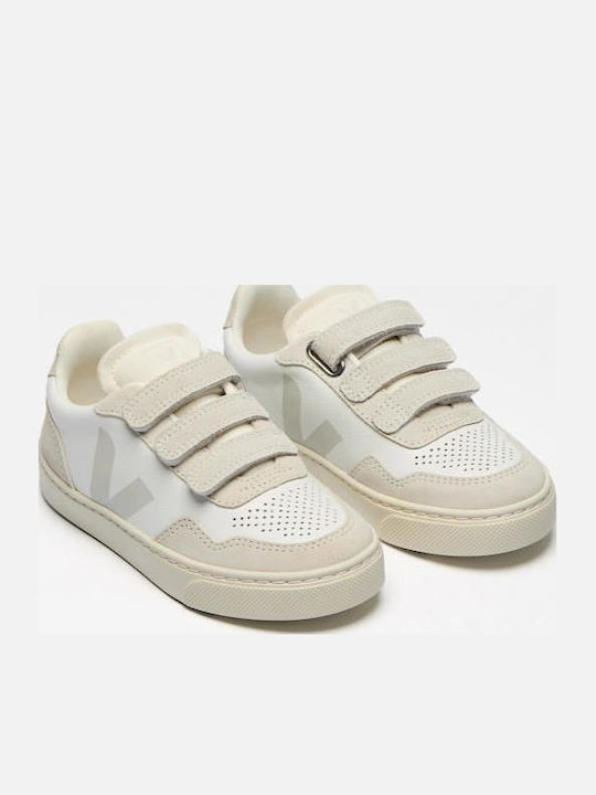Kids Sneakers with Hoop & Loop Closure White
