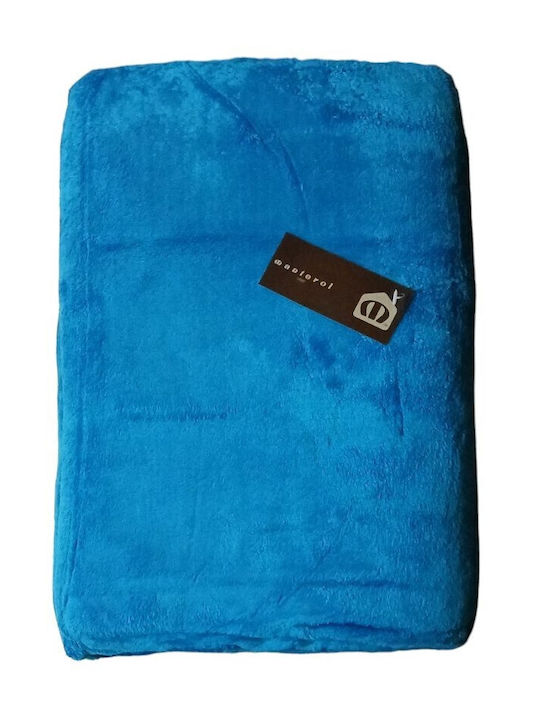 Manterol Casa Chic Colour Κουβέρτα Ισπανίας Fleece Υπέρδιπλη 230x230εκ. Πορτοκαλί