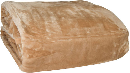 Kipper Velvet Μονή 160x220εκ. Beige