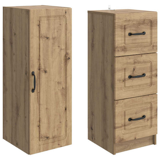 vidaXL Bathroom Floor Column Cabinet L33xD34.5xH87cm Oak