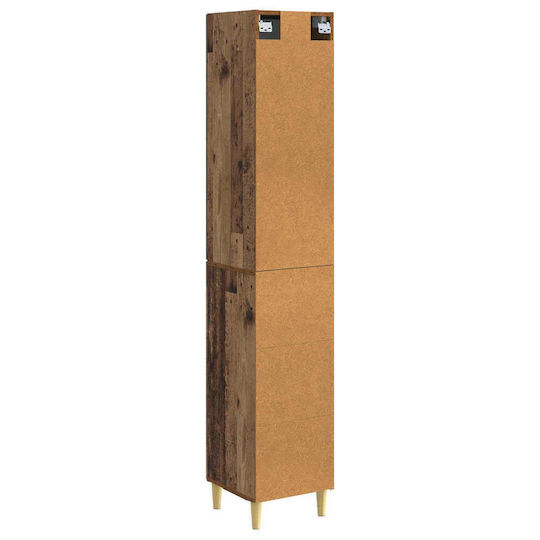 vidaXL Bathroom Floor Column Cabinet L33xW34.5xH90cm Brown