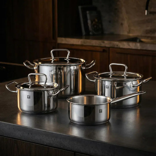 Zwilling J.A. Henckels Twin Classic Töpfe Set aus Rostfreiem Stahl mit Antihaftbeschichtung 4 Teile