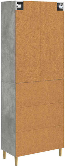 Bücherregale Grau Beton (2Stück) 66x34.5x90cm