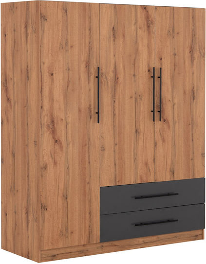 Ușă Triplă Dulap Magazin Online Gri 150x55.5x180cm