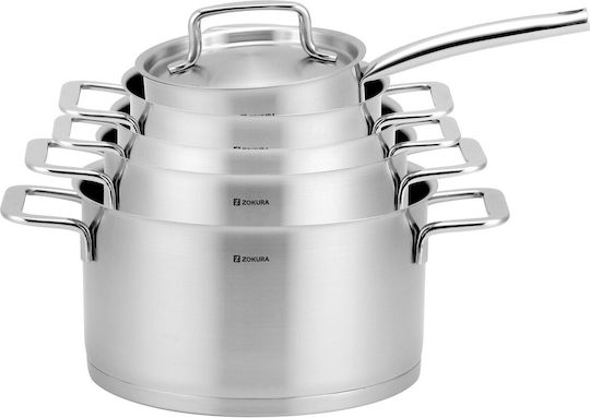 Zokura Zwilling J.A. Henckels Töpfe Set aus Rostfreier Stahl 5 Teile