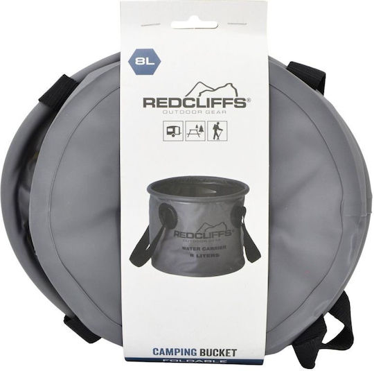 Redcliffs Klappbarer Kunststoff-Mop Eimer mit 8lt Gewicht Grau