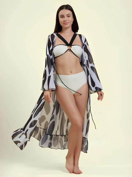 Chicret Women's White Beach Kimono