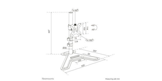 Neomounts Επιτραπέζια Βάση Οθόνης έως 32" (DS45-600BL1)