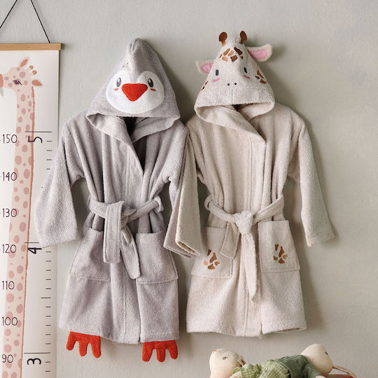 Kentia Kids Hooded Bathrobe Loft Pengo Grey