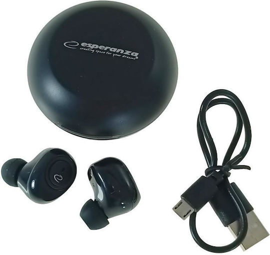 Esperanza EH229K In-ear Bluetooth Handsfree Earphones with Charging Case Black